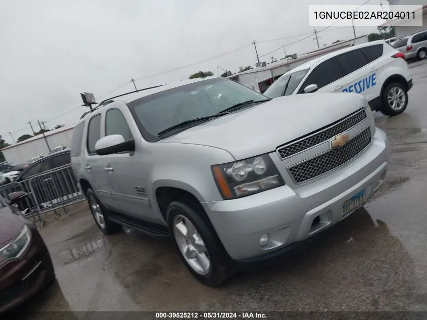 2010 Chevrolet Tahoe Lt VIN: 1GNUCBE02AR204011 Lot: 39525212