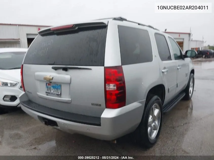 2010 Chevrolet Tahoe Lt VIN: 1GNUCBE02AR204011 Lot: 39525212