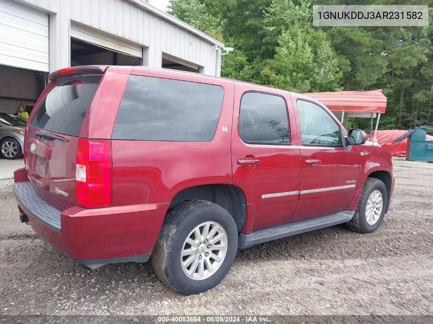 1GNUKDDJ3AR231582 2010 Chevrolet Tahoe Hybrid