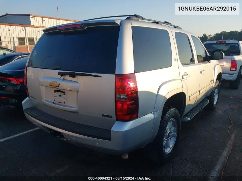 1GNUKBE06AR292015 2010 Chevrolet Tahoe K1500 Lt