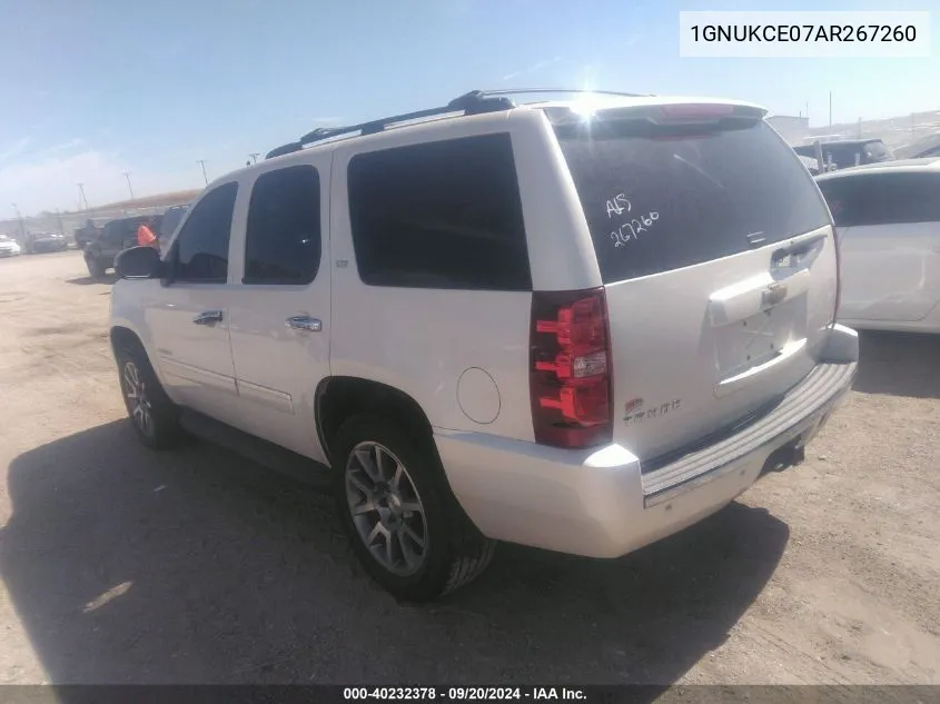 2010 Chevrolet Tahoe Ltz VIN: 1GNUKCE07AR267260 Lot: 40232378