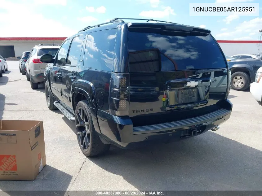 2010 Chevrolet Tahoe Lt VIN: 1GNUCBE05AR125951 Lot: 40237386