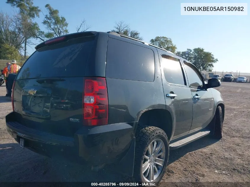 1GNUKBE05AR150982 2010 Chevrolet Tahoe Lt