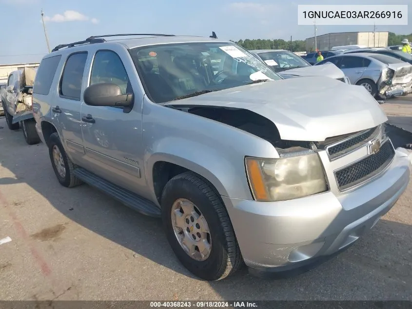 1GNUCAE03AR266916 2010 Chevrolet Tahoe Ls