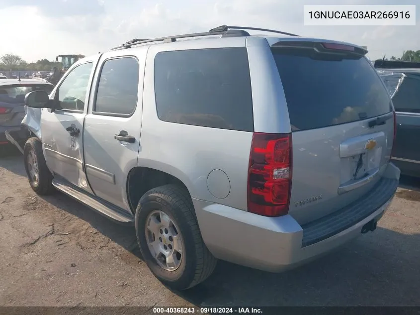 1GNUCAE03AR266916 2010 Chevrolet Tahoe Ls