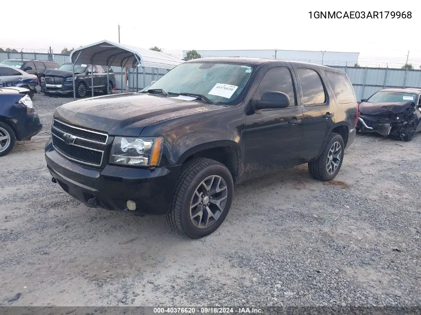 2010 Chevrolet Tahoe C1500 Ls VIN: 1GNMCAE03AR179968 Lot: 40376620