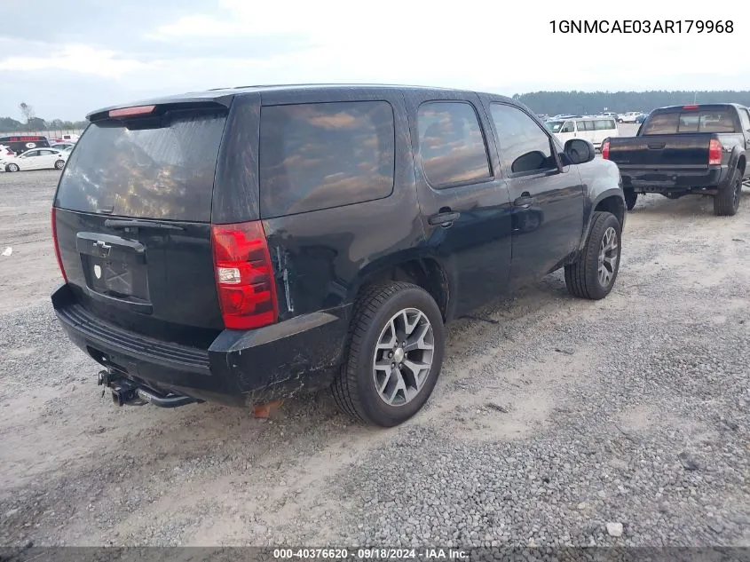 2010 Chevrolet Tahoe C1500 Ls VIN: 1GNMCAE03AR179968 Lot: 40376620