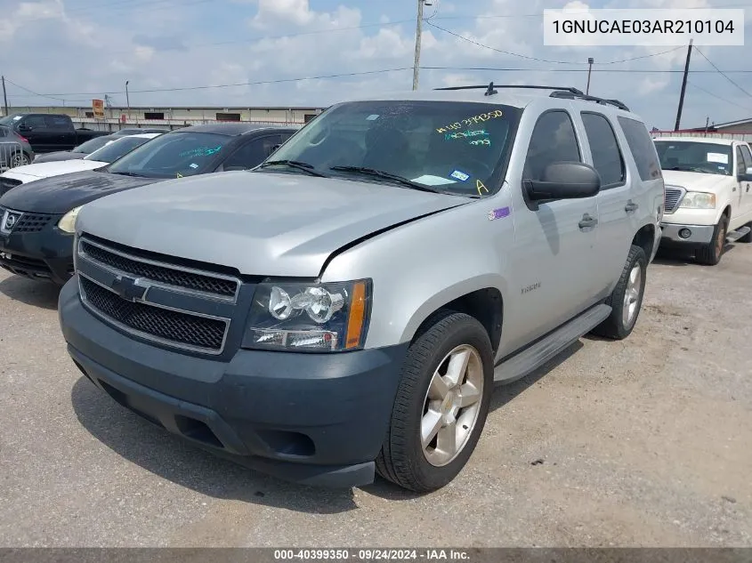 1GNUCAE03AR210104 2010 Chevrolet Tahoe Ls