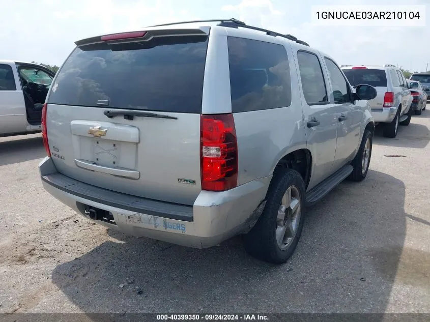 1GNUCAE03AR210104 2010 Chevrolet Tahoe Ls