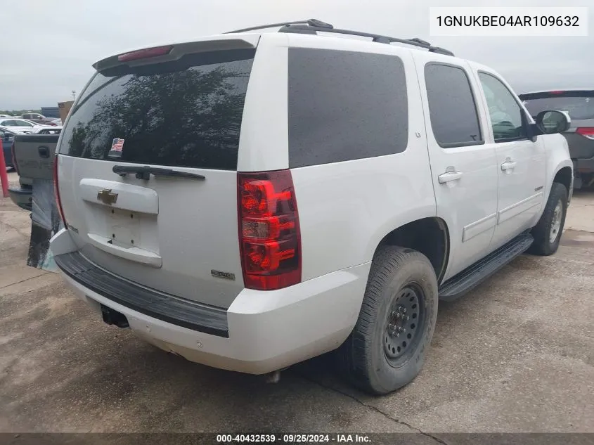 1GNUKBE04AR109632 2010 Chevrolet Tahoe Lt