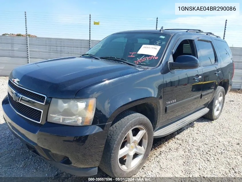 2011 Chevrolet Tahoe Ls VIN: 1GNSKAE04BR290086 Lot: 39557596