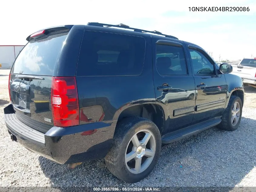 2011 Chevrolet Tahoe Ls VIN: 1GNSKAE04BR290086 Lot: 39557596