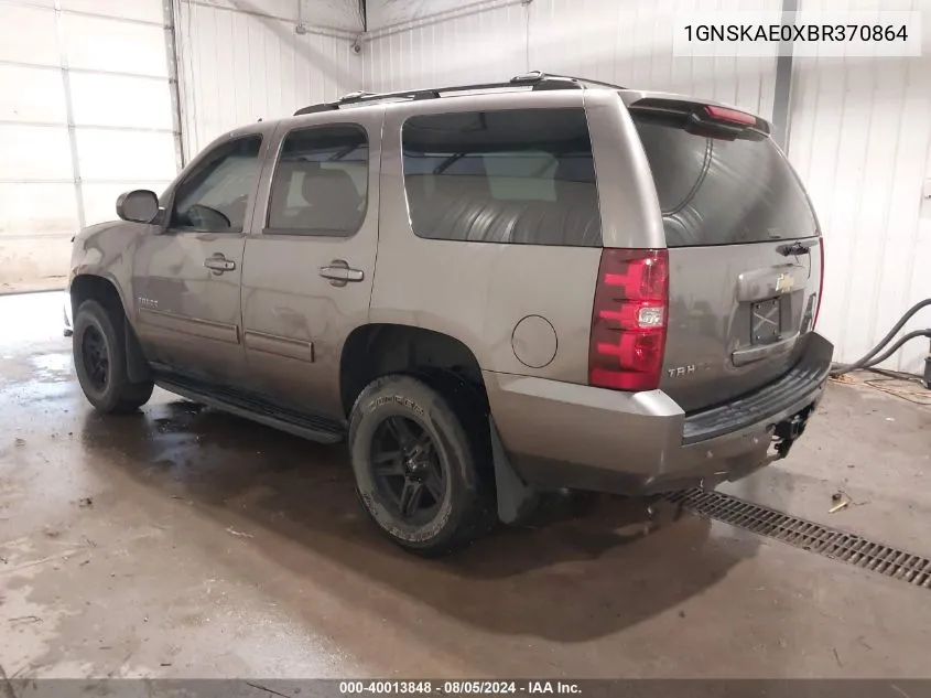 2011 Chevrolet Tahoe Ls VIN: 1GNSKAE0XBR370864 Lot: 40013848