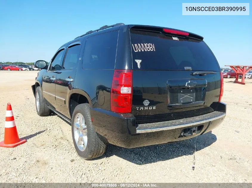 2011 Chevrolet Tahoe Ltz VIN: 1GNSCCE03BR390995 Lot: 40079505