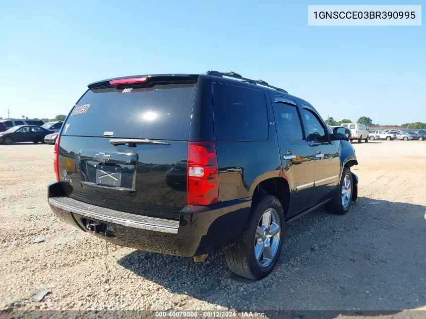 2011 Chevrolet Tahoe Ltz VIN: 1GNSCCE03BR390995 Lot: 40079505