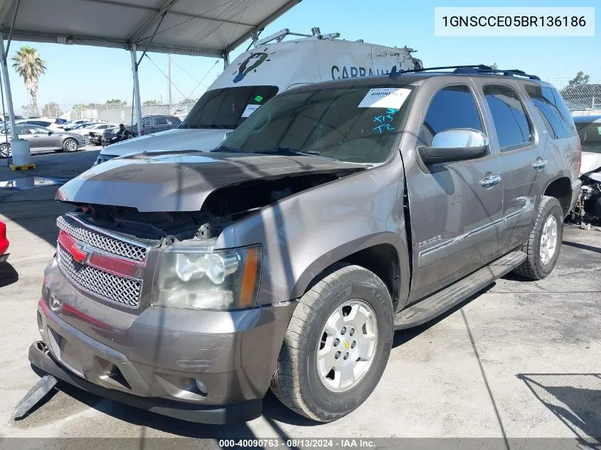 1GNSCCE05BR136186 2011 Chevrolet Tahoe C1500 Ltz