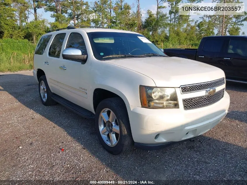 2011 Chevrolet Tahoe Ltz VIN: 1GNSKCE06BR203557 Lot: 40099449