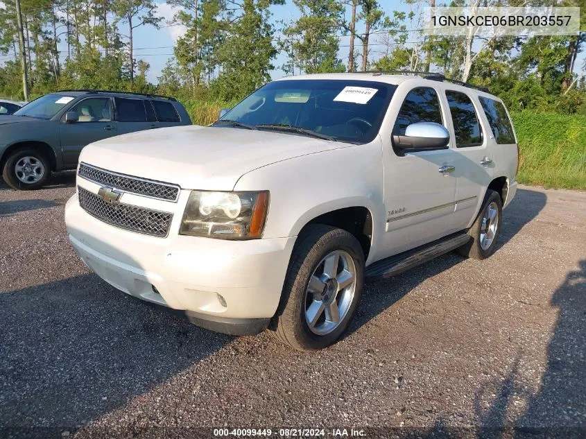 2011 Chevrolet Tahoe Ltz VIN: 1GNSKCE06BR203557 Lot: 40099449