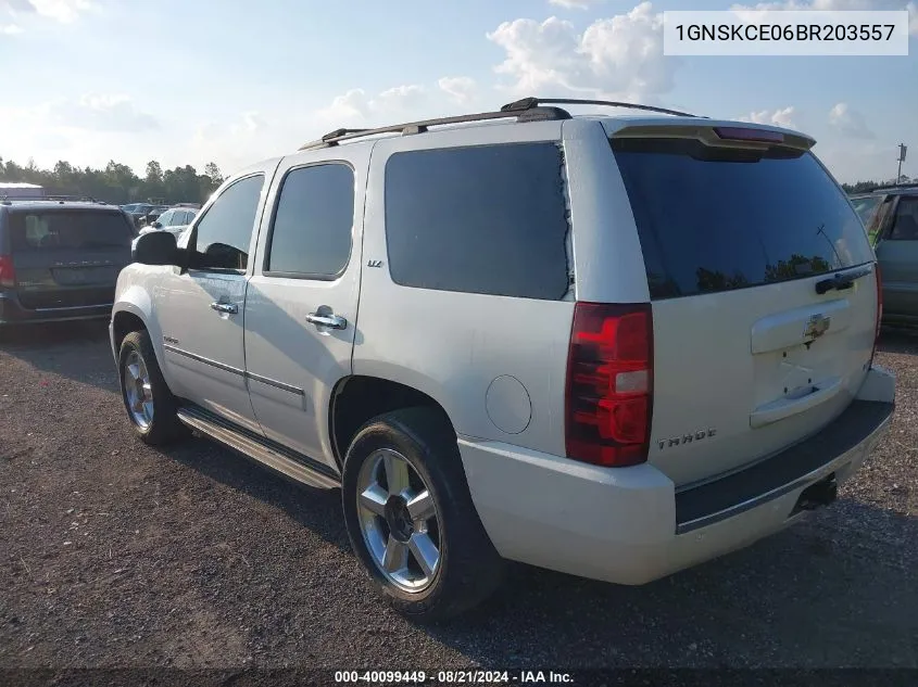 2011 Chevrolet Tahoe Ltz VIN: 1GNSKCE06BR203557 Lot: 40099449