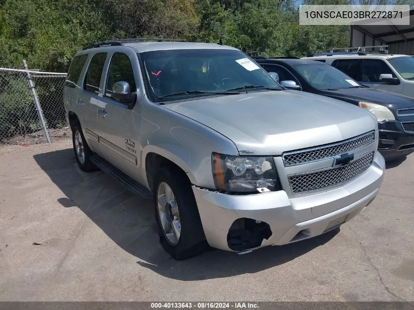 2011 Chevrolet Tahoe Ls VIN: 1GNSCAE03BR272871 Lot: 40133643