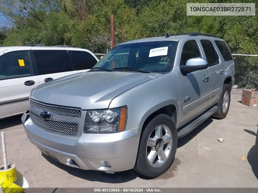 2011 Chevrolet Tahoe Ls VIN: 1GNSCAE03BR272871 Lot: 40133643