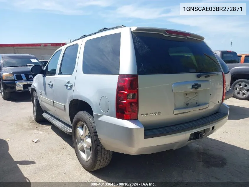 2011 Chevrolet Tahoe Ls VIN: 1GNSCAE03BR272871 Lot: 40133643