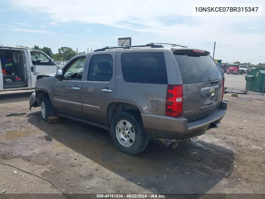 1GNSKCE07BR315347 2011 Chevrolet Tahoe Ltz