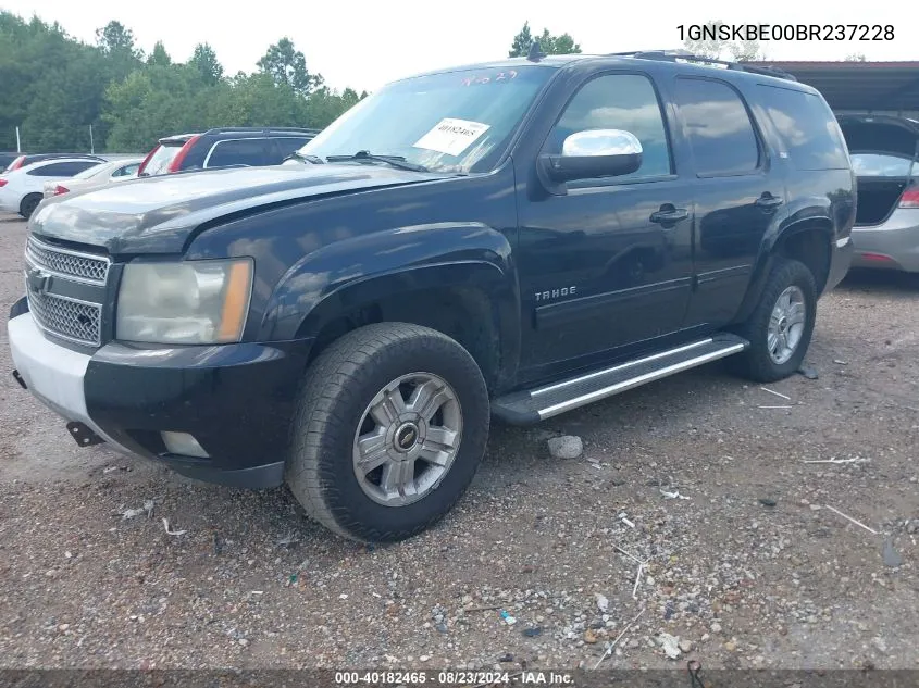 2011 Chevrolet Tahoe Lt VIN: 1GNSKBE00BR237228 Lot: 40182465