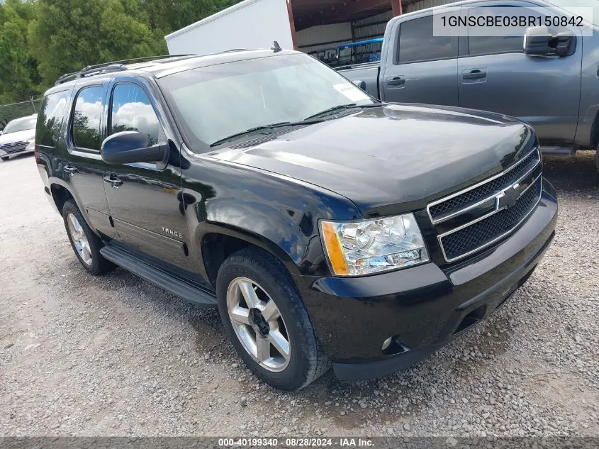 2011 Chevrolet Tahoe Lt VIN: 1GNSCBE03BR150842 Lot: 40199340