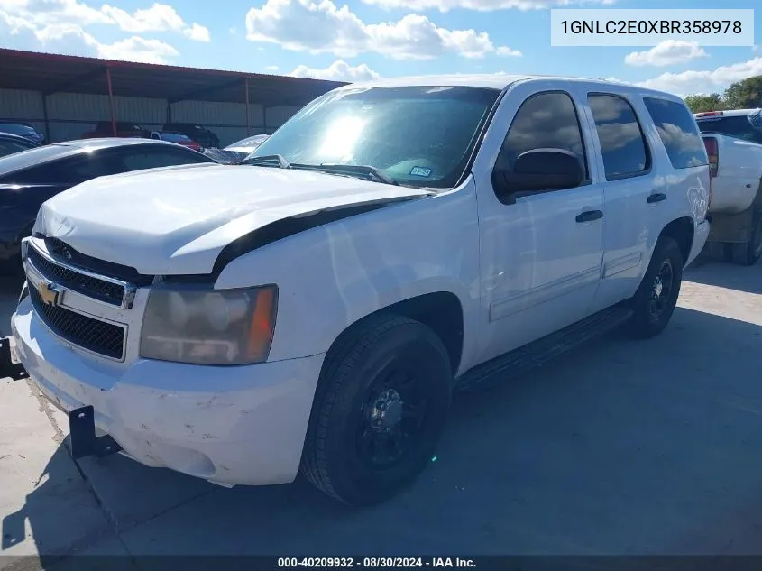 1GNLC2E0XBR358978 2011 Chevrolet Tahoe Commercial Fleet