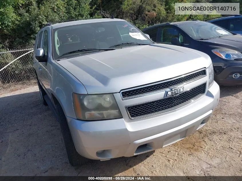 1GNSCAE00BR140716 2011 Chevrolet Tahoe Ls