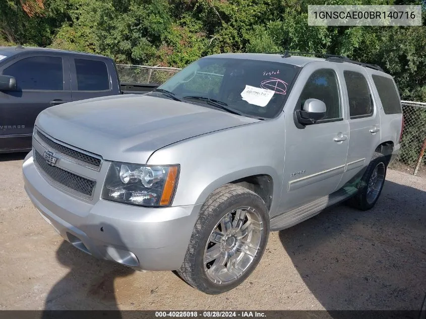 1GNSCAE00BR140716 2011 Chevrolet Tahoe Ls