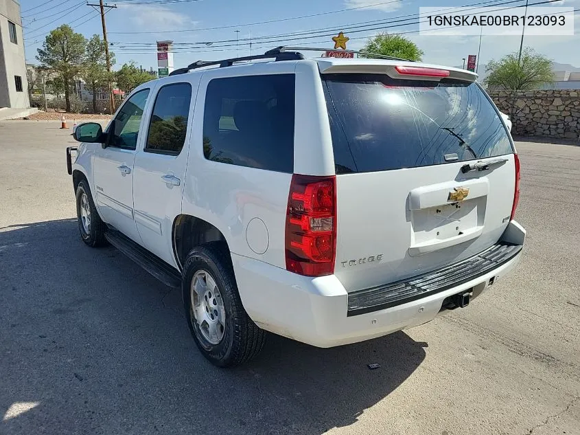 1GNSKAE00BR123093 2011 Chevrolet Tahoe Ls