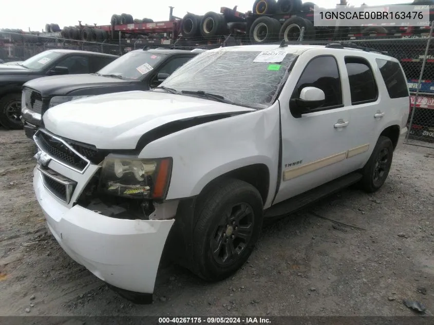 1GNSCAE00BR163476 2011 Chevrolet Tahoe C1500 Ls