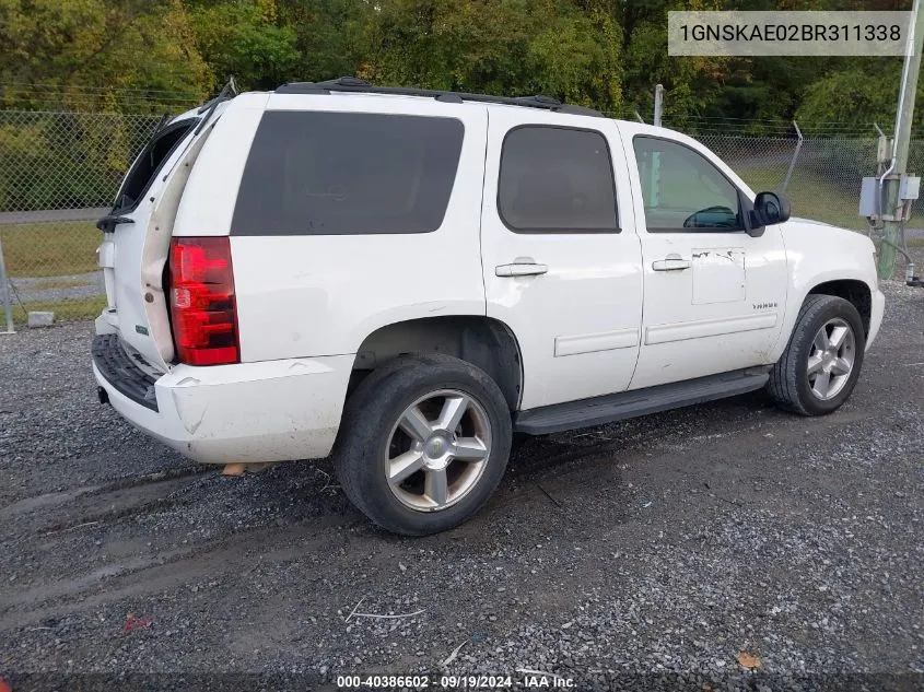 1GNSKAE02BR311338 2011 Chevrolet Tahoe Ls