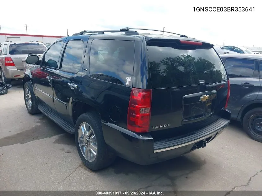 1GNSCCE03BR353641 2011 Chevrolet Tahoe Ltz