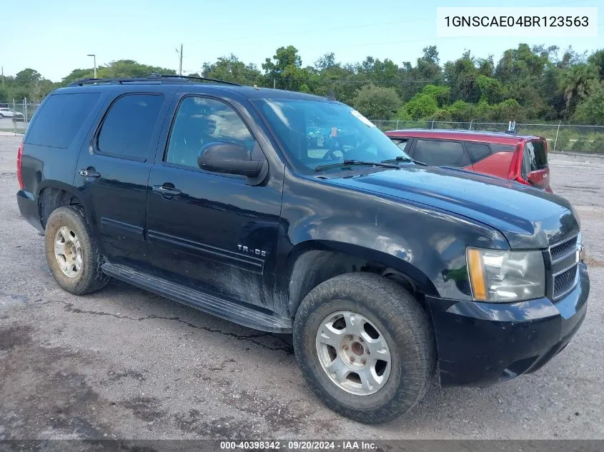 1GNSCAE04BR123563 2011 Chevrolet Tahoe Ls