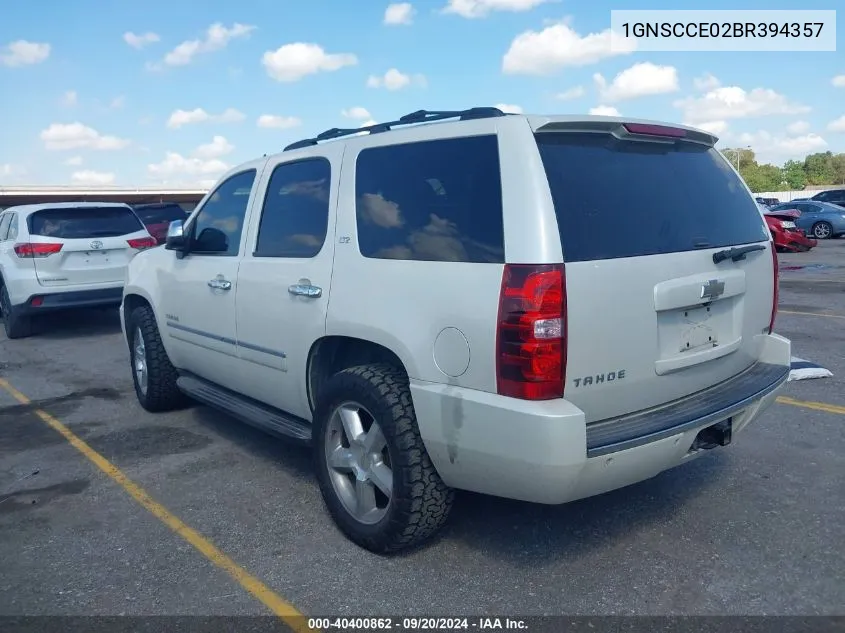 2011 Chevrolet Tahoe Ltz VIN: 1GNSCCE02BR394357 Lot: 40400862