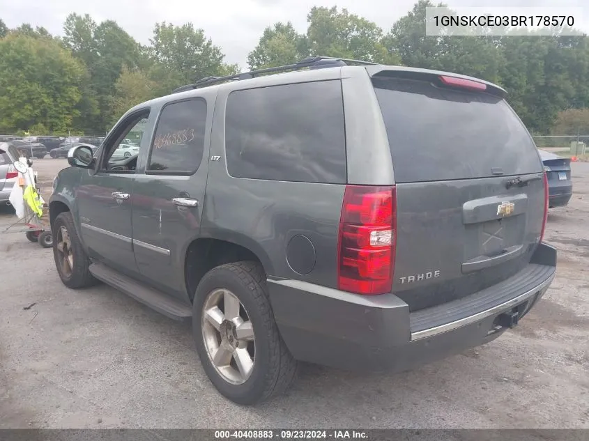 1GNSKCE03BR178570 2011 Chevrolet Tahoe Ltz