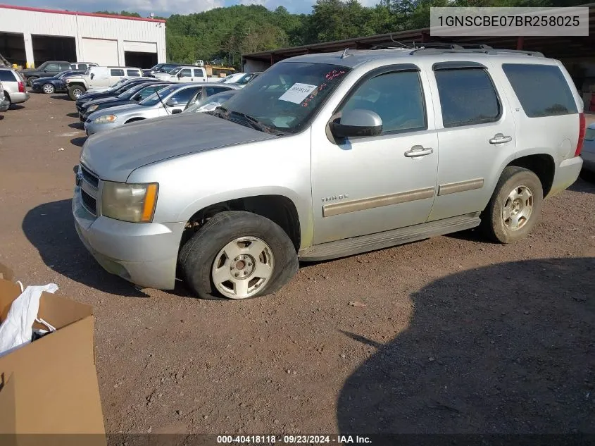 1GNSCBE07BR258025 2011 Chevrolet Tahoe C1500 Lt