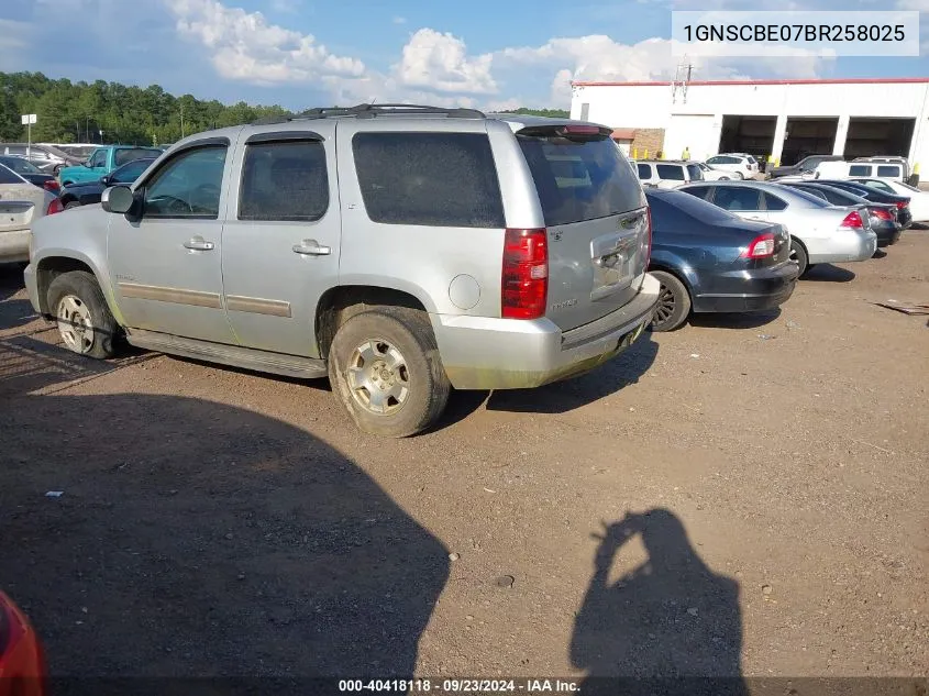 1GNSCBE07BR258025 2011 Chevrolet Tahoe C1500 Lt