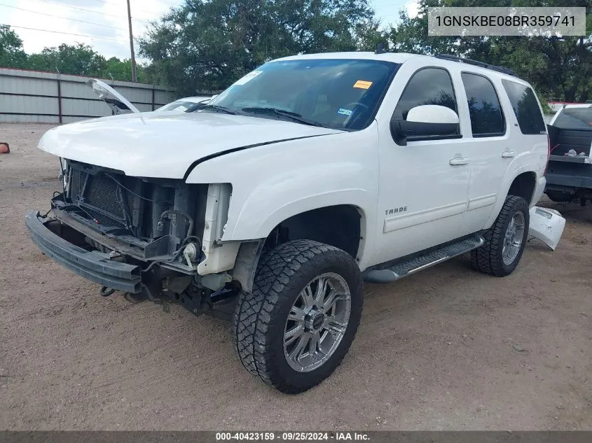 2011 Chevrolet Tahoe Lt VIN: 1GNSKBE08BR359741 Lot: 40423159