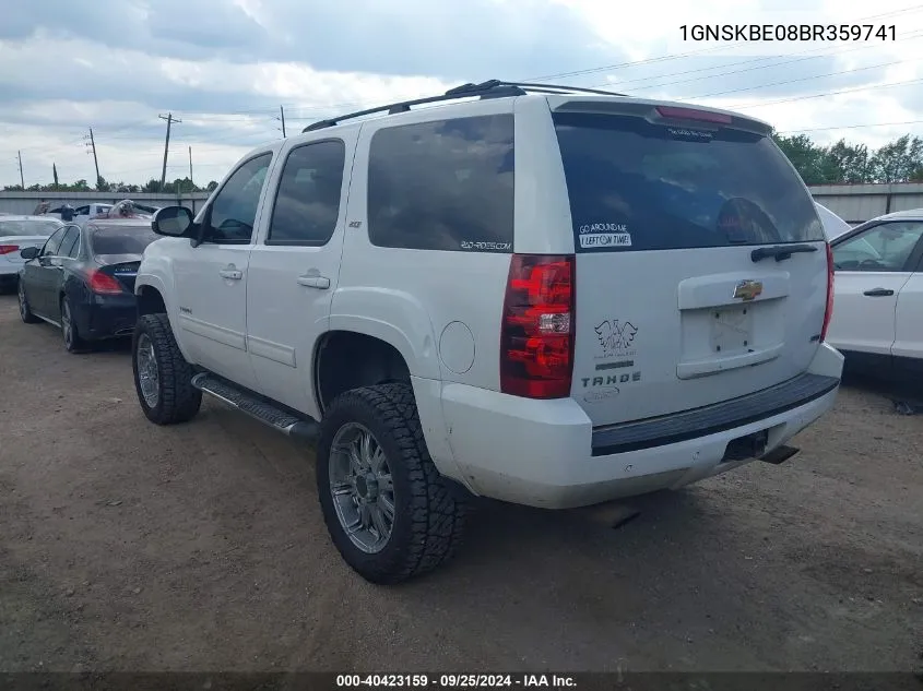 1GNSKBE08BR359741 2011 Chevrolet Tahoe Lt