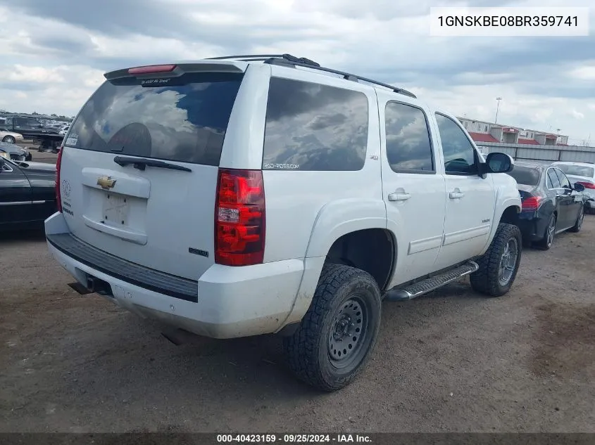 2011 Chevrolet Tahoe Lt VIN: 1GNSKBE08BR359741 Lot: 40423159