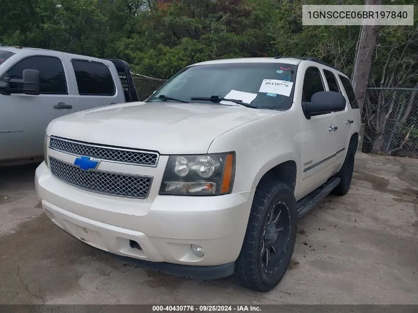 2011 Chevrolet Tahoe Ltz VIN: 1GNSCCE06BR197840 Lot: 40430776