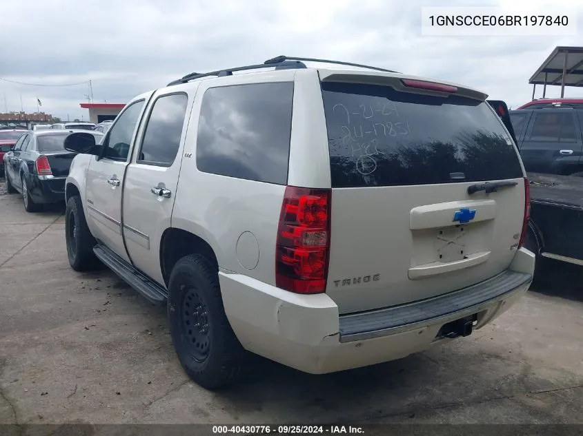 1GNSCCE06BR197840 2011 Chevrolet Tahoe Ltz