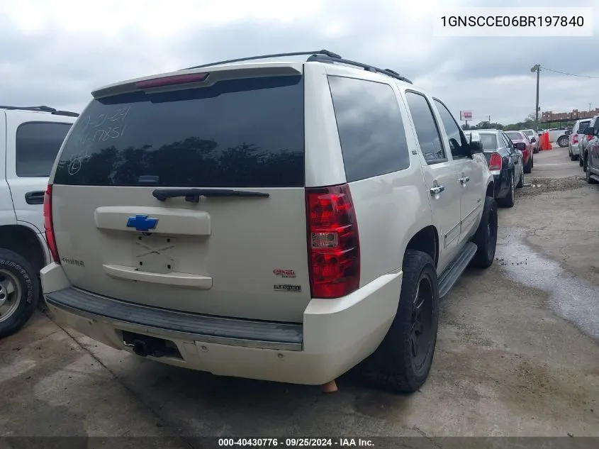 1GNSCCE06BR197840 2011 Chevrolet Tahoe Ltz