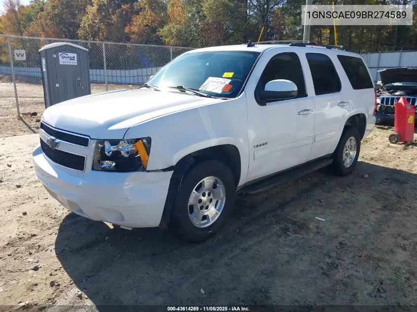 1GNSCAE09BR274589 2011 Chevrolet Tahoe Ls