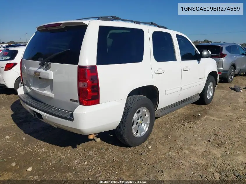 1GNSCAE09BR274589 2011 Chevrolet Tahoe Ls