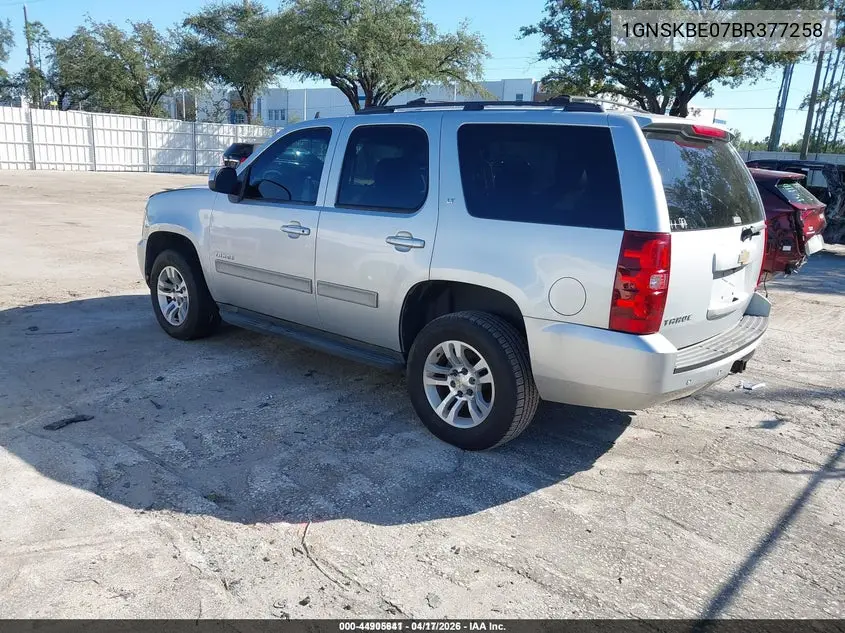 1GNSKBE07BR377258 2011 Chevrolet Tahoe Lt